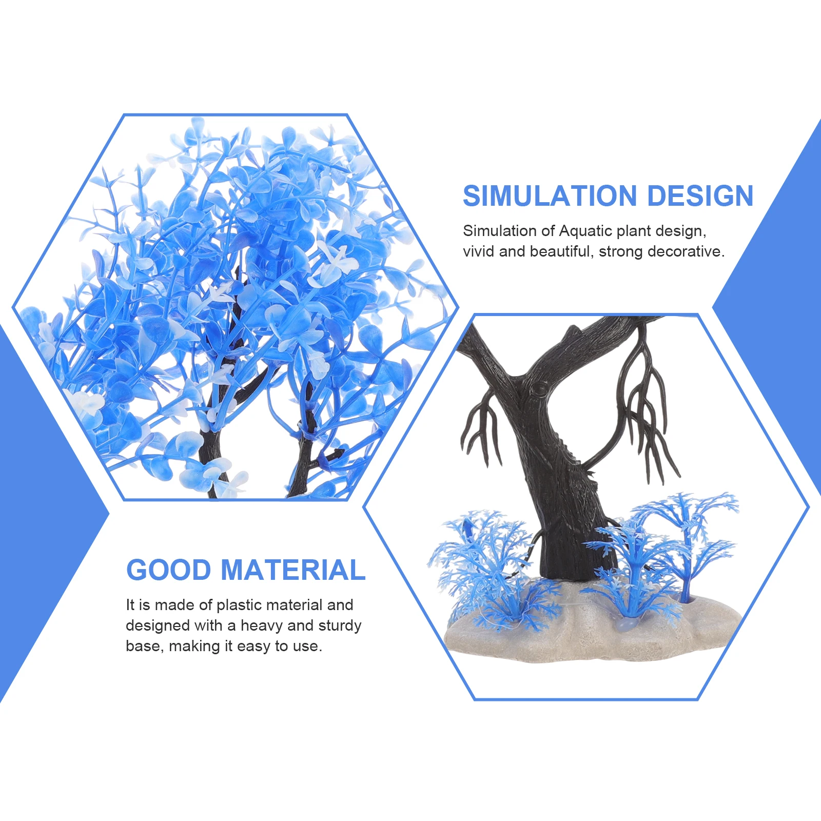 

7 Pcs Simulation Water White Tree Fish Tank Decor Large Aquarium Plastic Plants Decorations Accessories