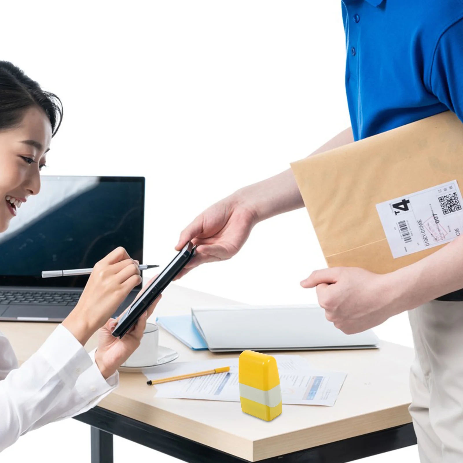 Klarer Ausweishalter, Sichtschutz, Siegel, Walker Express Bill, tragbare Stempelrolle