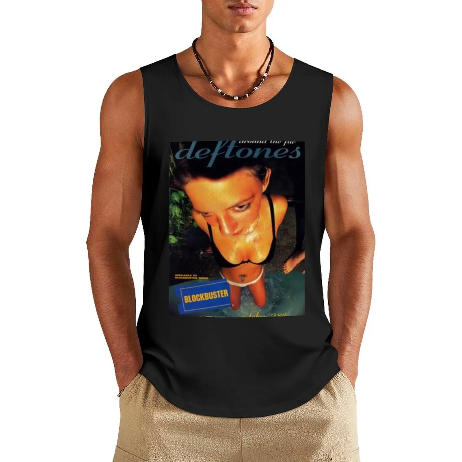 DEFTONES around the fur NU METAL PROMO POSTER Tank Top Man clothes for gym bodybuilding man Vest for boy Gym T-shirts for men