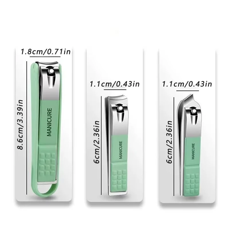 4pcs Portable Home Nail Care Set, Anti-Splash Nail Clipper + Cuticle Tools, Complete Manicure Kit, Compact Storage for Travel