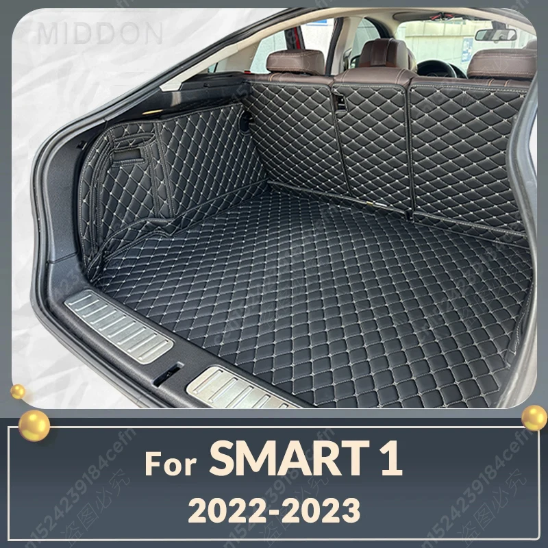 

Auto Full Coverage Trunk Mat For Smart 1 2022 2023 Anti-Dirty Car Floor Mats CargoLiner Carpet Accessories Auto Goods