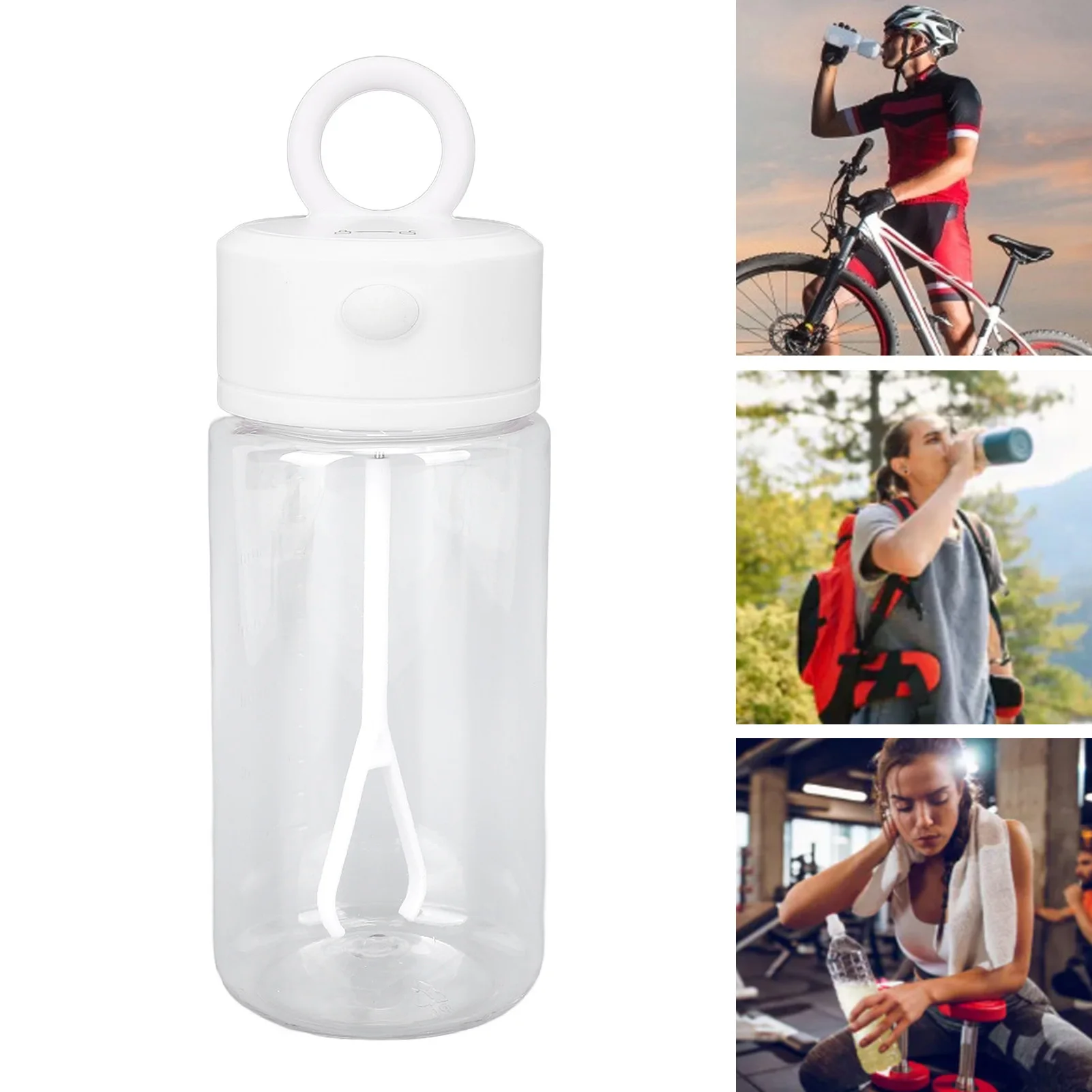 300ml 전기 단백질 셰이커 병 야외 스포츠를위한 자동 혼합 휴대용 자동 교반 머그잔