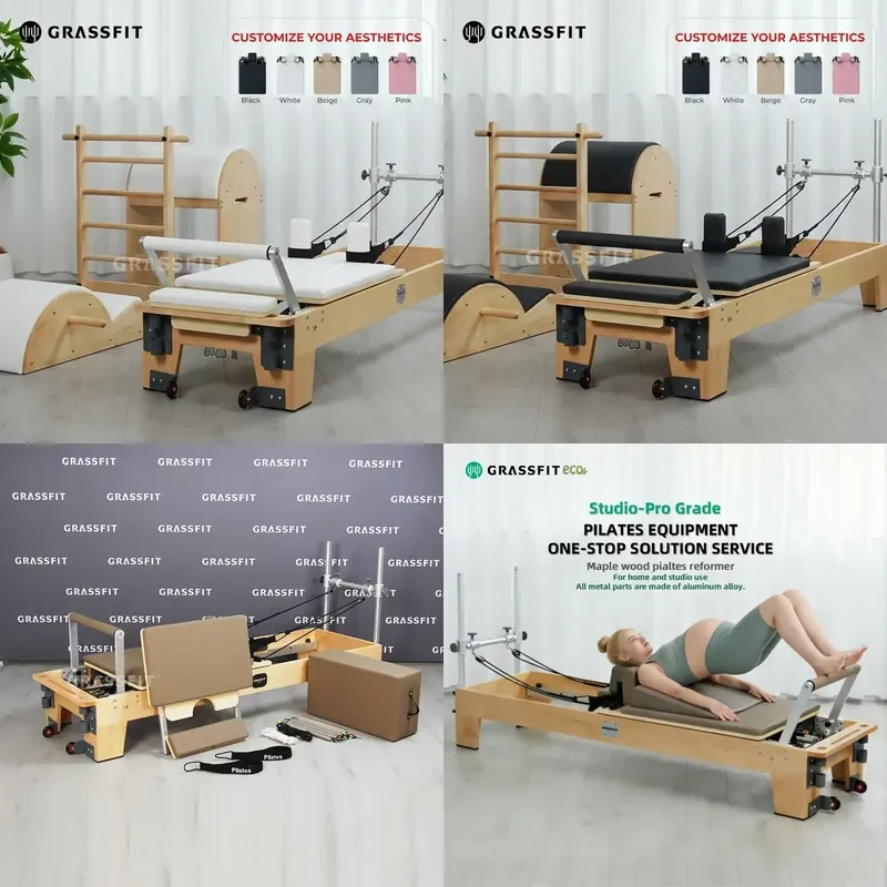 

【CHIMU HOME】 Commercial Pilates Reformer Machine for Wood Studio Equipment Ladder Barrel Spine Corrector Yoga Pilates Sets