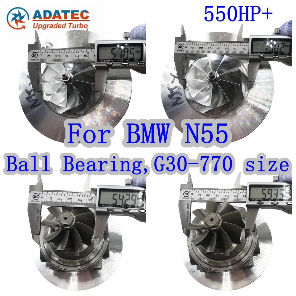 Upgrade N55 650 HP B03 Turbo CHRA For BMW N55 335 i 535 i 640 i Turbine Cartridge 18539700001 18539880007 Journal Bearing