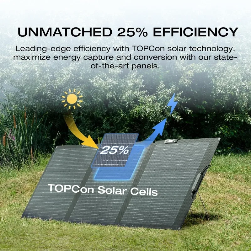 Portable Solar Panel for Power Stations,  Foldable Solar Panel with Adjustable Kickstand IP68 Waterproof for Outdoor Camping RV