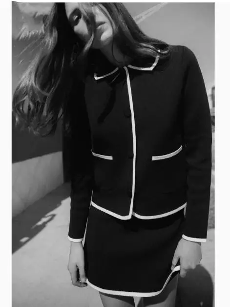 سترة نسائية محبوكة جديدة لربيع وخريف 2025 ذات ياقة طويلة مع سترة من ألياف البوليستر الملونة بتصميم Blo #2