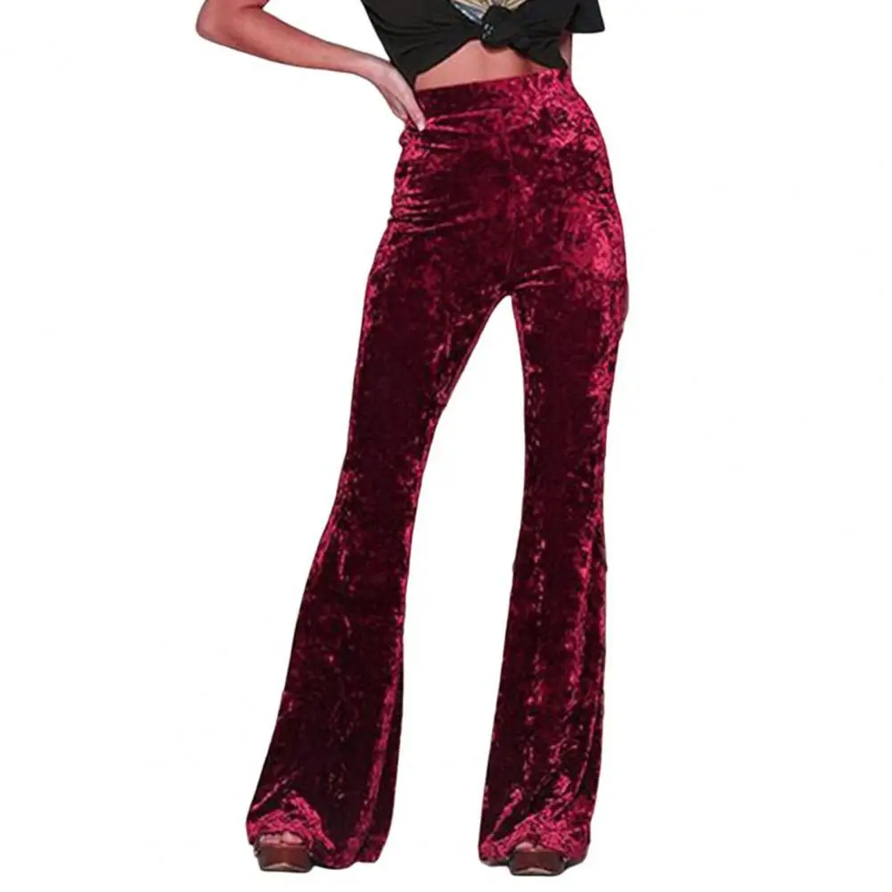 

Velvet Pants For Women Fashion High Waist Straight Trousers Women Casual Solid Pant Women Streetwear Work Pants Daily Wear