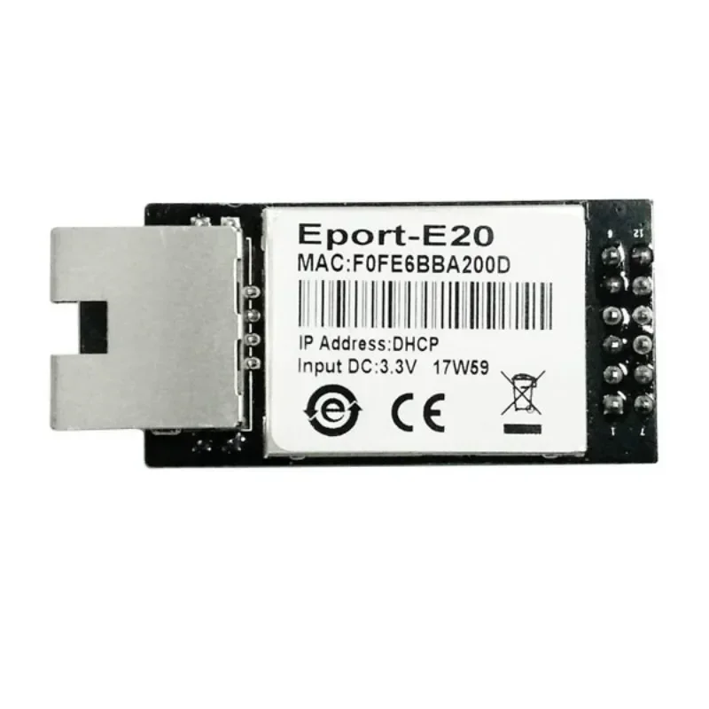 CE ANDDEAR Eport-E20 중복 TTL 및 이더넷 모뎀, DHCP 통합, TCP IP 텔넷 와이파이 모듈, 고속, 3.3 V