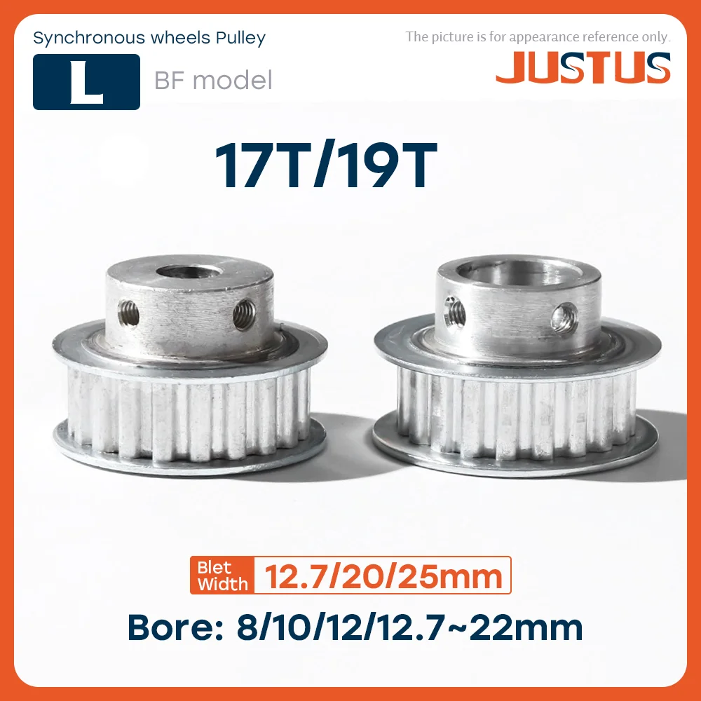 17T/19Teeth L Type Synchronous Pulley Bore 8~22mm Teeth Pitch 9.525 mm Slot Width 14/21/27 mm For 12.7/20/25mm L Timing Belt