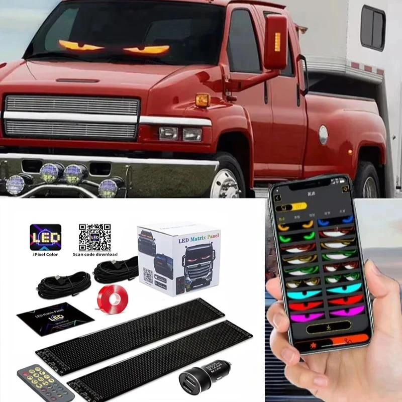 Programmable led sign LED Matrix Pixel Panel Display Screen Flexible RGB Car Scrolling Text Animation Shop Reminder Light