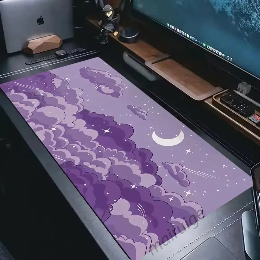 Pink Purple Clouds Mouse Pad Large Computer Office Game Table Mat XXL Rubber Anti-slip Gaming Keyboard Mousepad Long Desk Pads