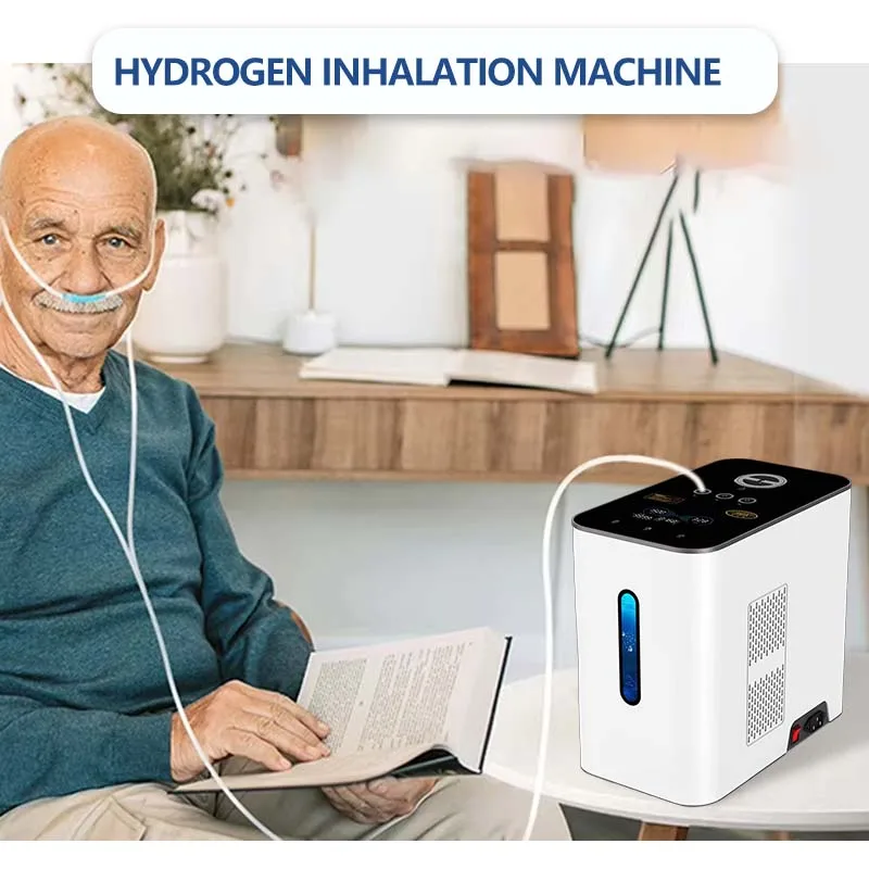 Hydrogen Inhalation Machine 99.99% High Purity SPE PEM Hydrogen Water Generator Portable Electrolysis Ionizer Hydrogen Inhalar