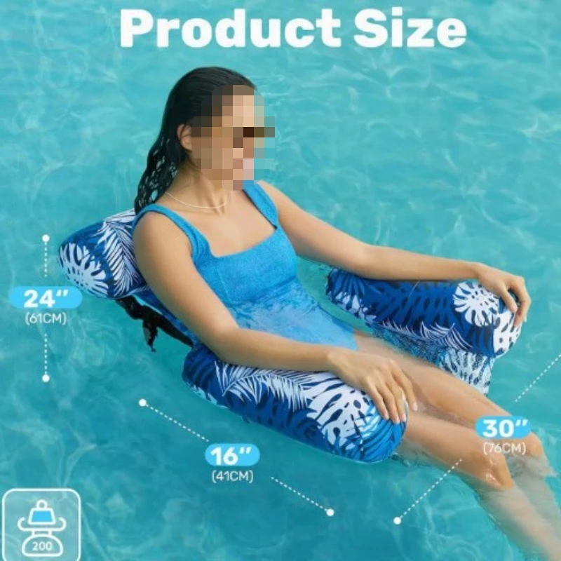 Three Tube Inflatable Lounger Floating Boat Water Hammock Floating Pool Chair Swimming Party Beach Water Fun