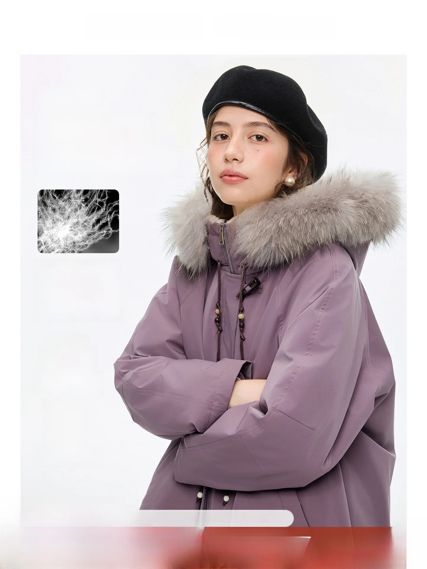 

Утепленная парка большого размера фиолетового цвета с бархатным воротником, стройнящая верхняя одежда для женщин, комфортная и теплая, на все сезоны