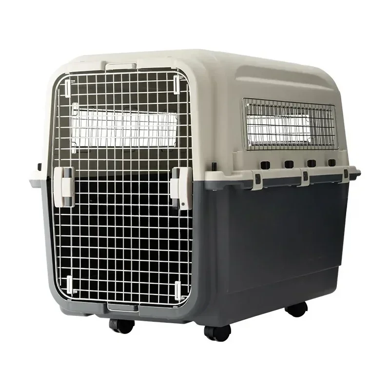 Abs+pp Iata Airline Approved Pet Dog Car Kennel Shipping Animal Travel Transport Cage Crates Ry Rier Airbox Box