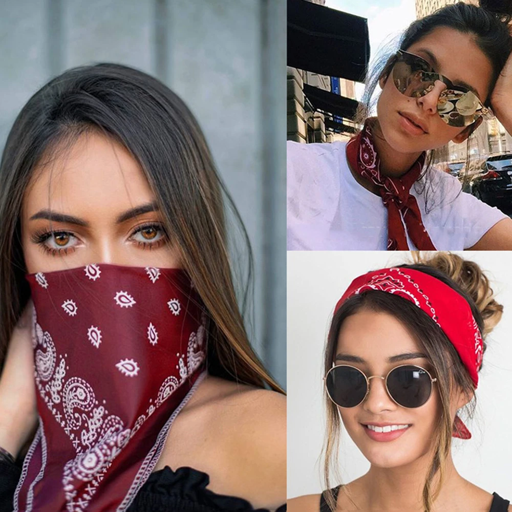 Multicolor hip hop hip-hop outdoor sports headscar Printed Kerchief Neck Beautiful Scarf Shawlsweat-absorbing kerchief  JQ004