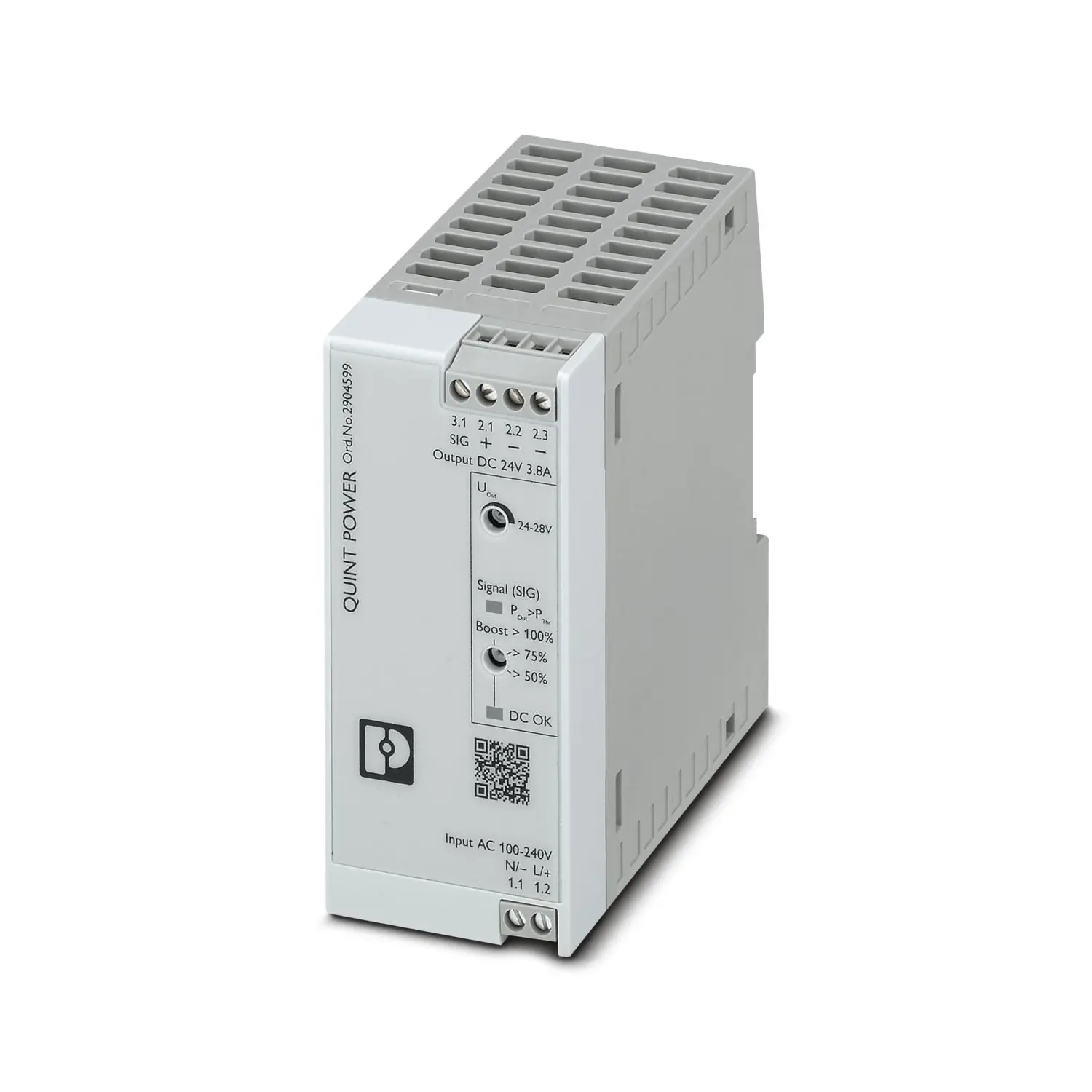 2904599 QUINT4-PS/1AC/24DC/3.8/SC - Power supply unit