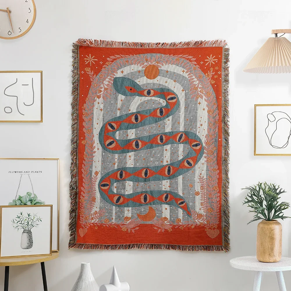 Casual Blankets Carpet Decoration Snake Blanket Carpet Sofa Leisure Carpet Single Tapestry Sofa Blanket Throw Blankets for Home