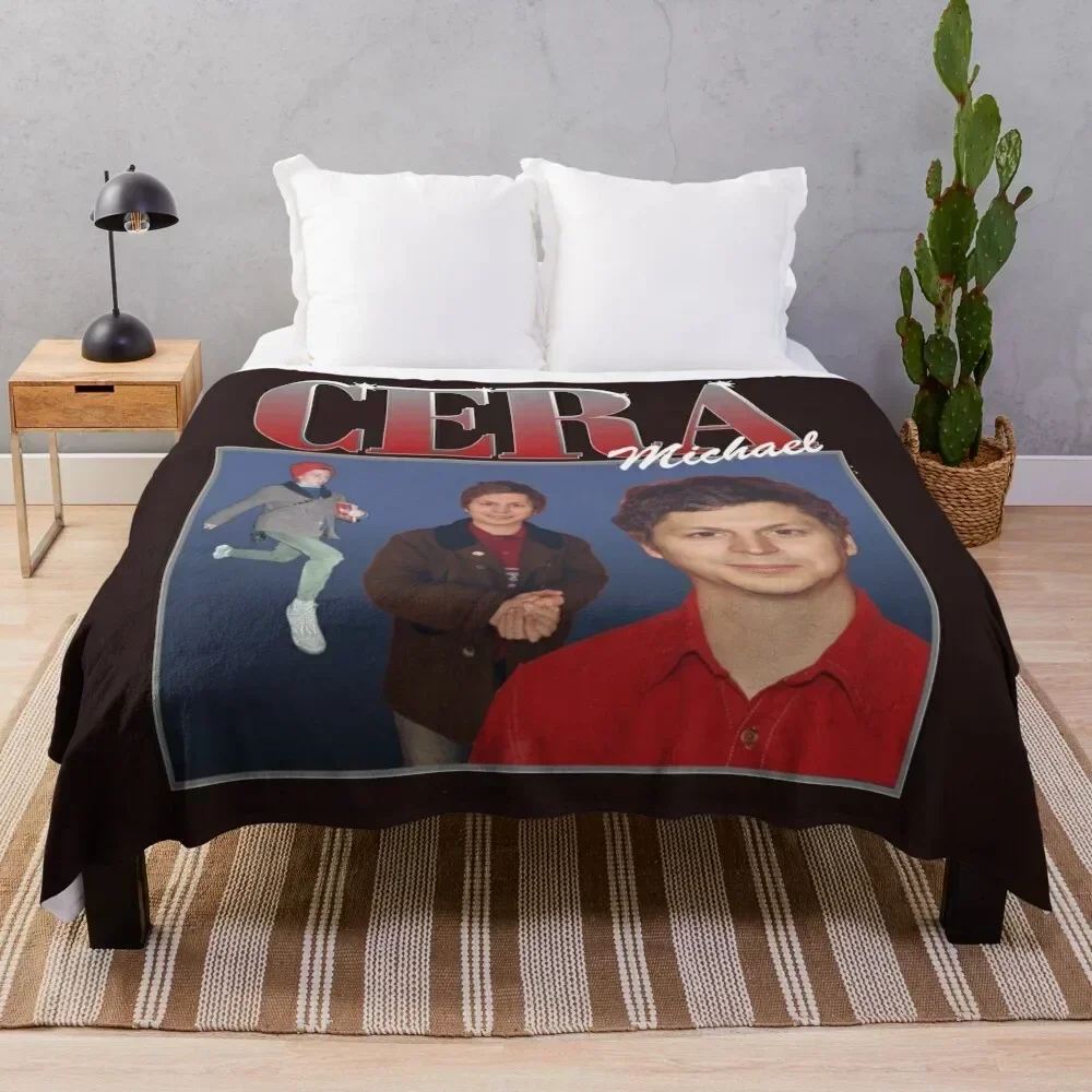 

michael cera Classic T-Shirt Throw Blanket Tourist Comforter Shaggy Blankets