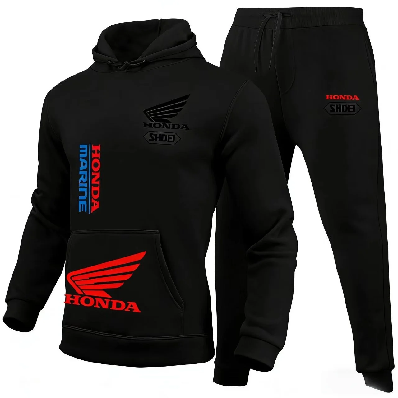 

Honda Racing Men's and Women's Sportswear 2-piece Hoodie+Slow Running Motorcycle Street Wear Set Available in Multiple Colors to