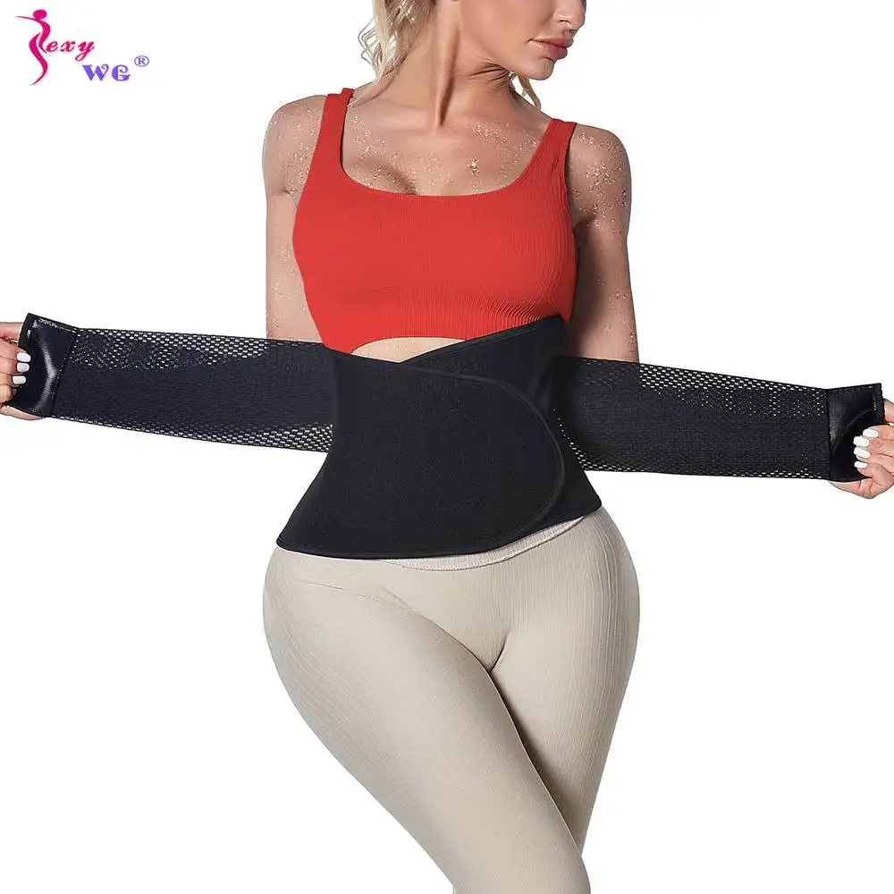 SEXYWG Sweat Belt for Women Waist Trainer Weight Loss Waist Cincher Trimmer Belly Girdles Corset Fat Burner Neoprene Band Sport