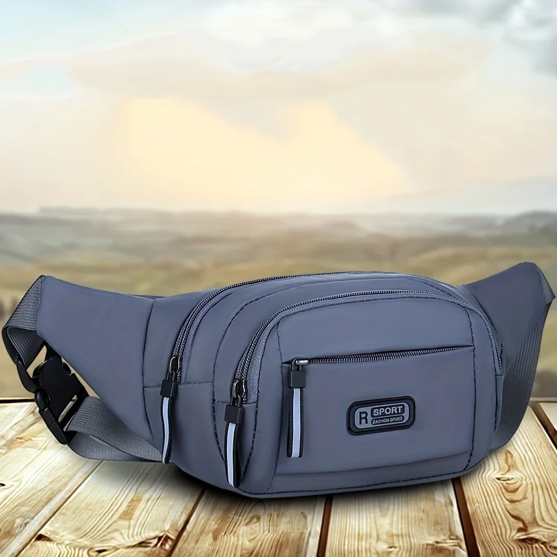 New Waist Bag Men's Multi-functional Large-capacity Waterproof Fashion Cash Register Business Bag Wear-resistant Sports Waist Ba