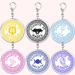 Son Daughter of Poseidon Greek Keychains for Accessories Bag Greek Mythology Ocean Trident Keyrings Jewelry Friends Fans Gifts