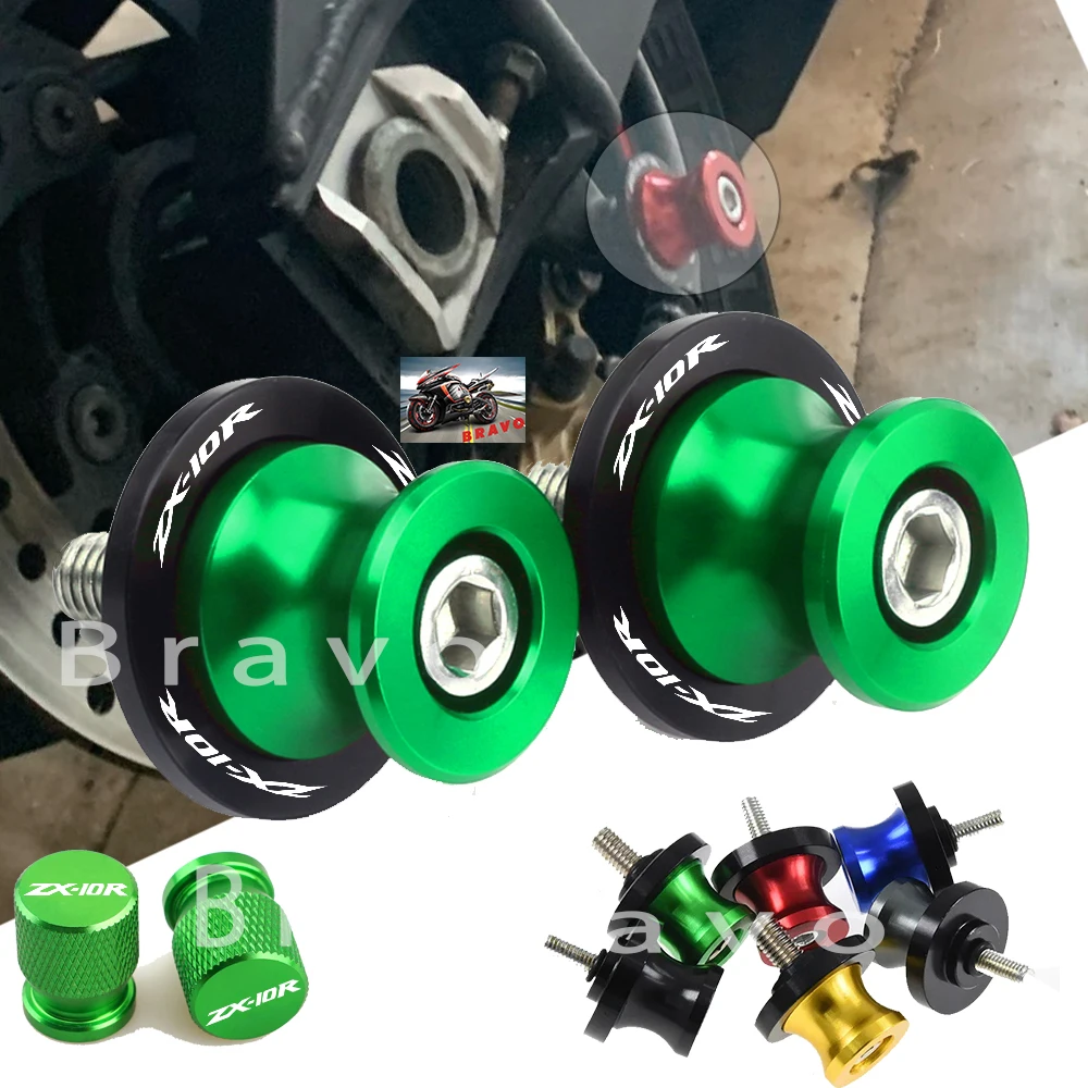 

1 Pair For Kawasaki ZX-10R ZX10R ZX 10R Motorcycle Bolts Accessories Swingarm Spools Sliders Stand Screws