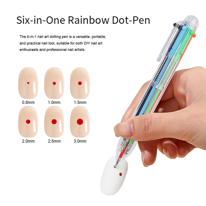 Dot Flower Outline Multi-Head Dotting Pen Nail Art Tool Dotting Pen Nail Art Pen Tip Dotting