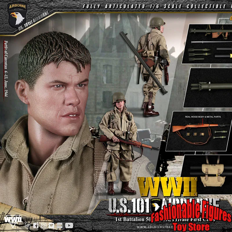 SoldierStory SS126 1/6 Scale Collectible Figure Ryan WWII US 101 Battalion Private First Class 12Inch Men Soldier Action Figure