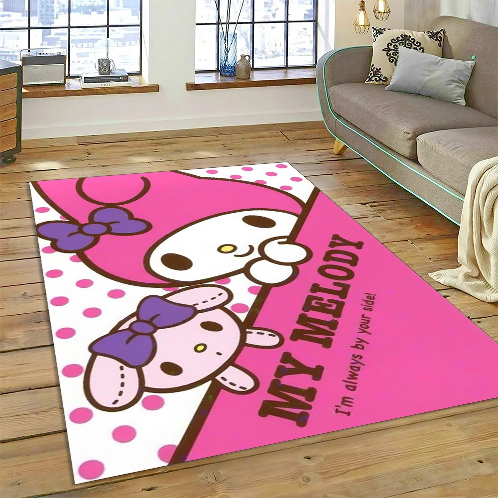Cartoon 27 Style Melody Melo Kawaii Sanrio Carpet Rug for Bedroom Living Room Home Sofa Decoration,kids Large Decor Floor Mat HD