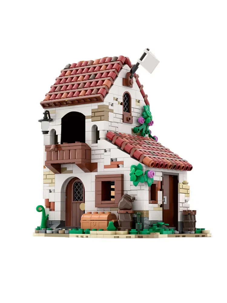 Bouwstenen van Pirate Castle Fortress - Creatief constructiespeelgoed Middeleeuwse Eldorado-modelset, educatief cadeau voor kinderen - afbeelding 2