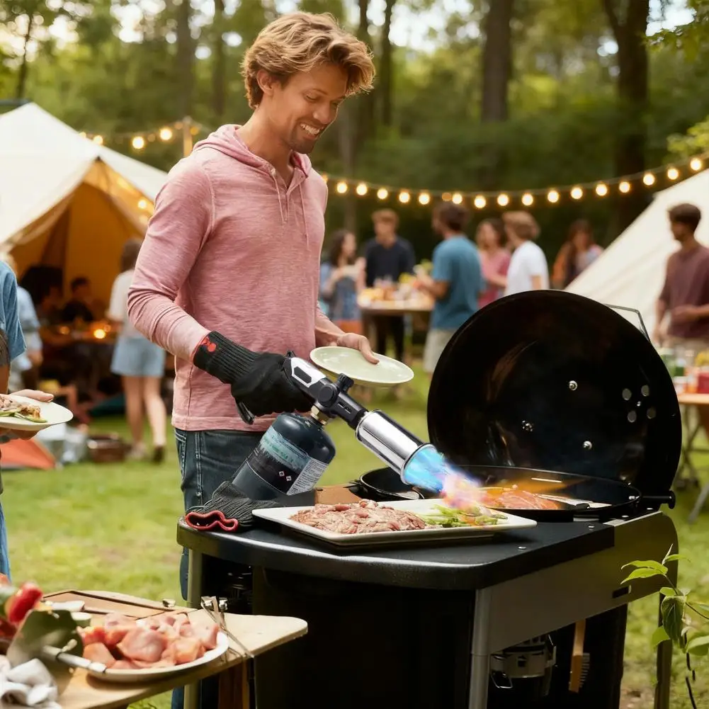 

Grilling Torch Adjustable Flame Torch Instant Ignition Torches Outdoor Propane Torch with Safety Lock Igniter for Bbq Powerful G