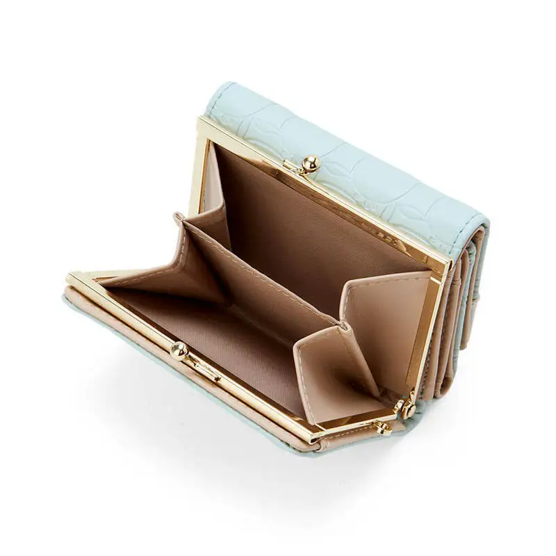 Kuromi Wallet My Melody Cartoon Cute Character Casual Large Capacity 2 Folding Zipper Buckle Card Bag Coin Storage Portable Gift