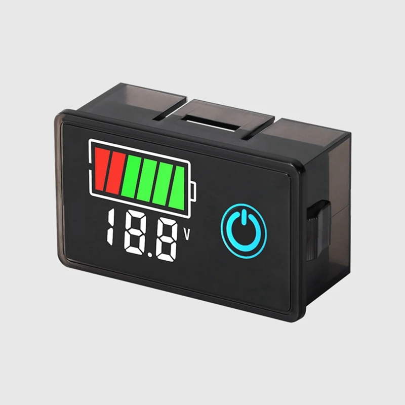 DC 8-100V Digital Voltage Power Indicator For Lead-Acid Lithium Battery 12V/24V/36V/48V Two-Wire Anti Reverse Switch