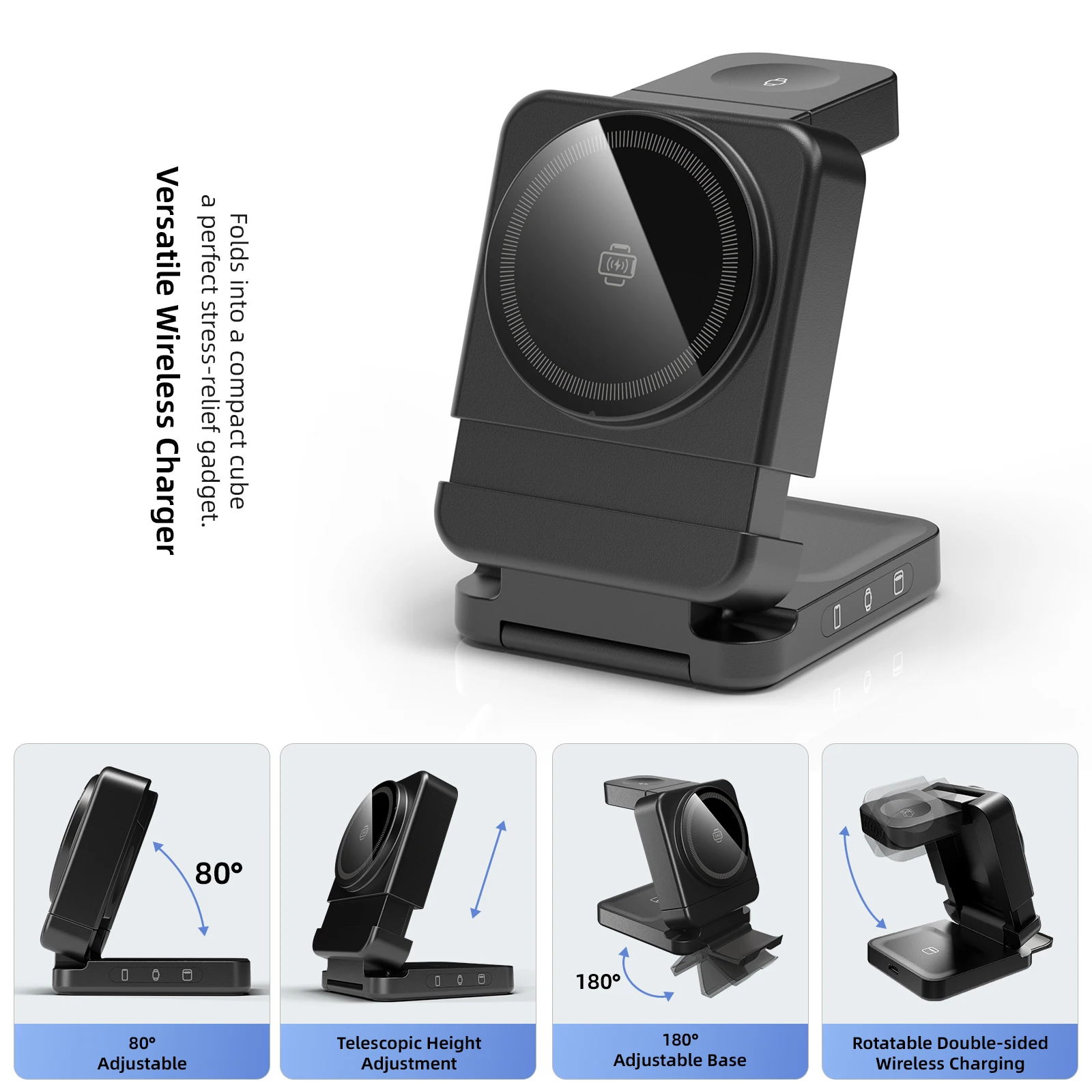 3 in 1 Magnetic Wireless Charger Stand 25W Fast Charging Dock Suitable For iPhone 17/16/15/13/14/12 Apple Watch/AirPods Pro
