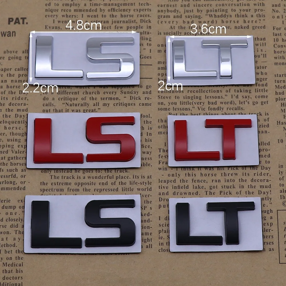 

1pcs Metal LT LS 3D car Letter Rear trunk Decals Emblem badge sticker Decal Car styling auto Accessories