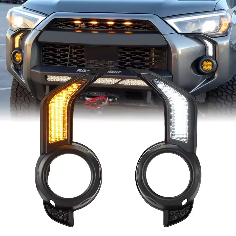 

4x4 Offroad Accessories Parts LED Front Fog Lights DRL Daytime Running Lights For Toyota For 4Runner 2014-2021