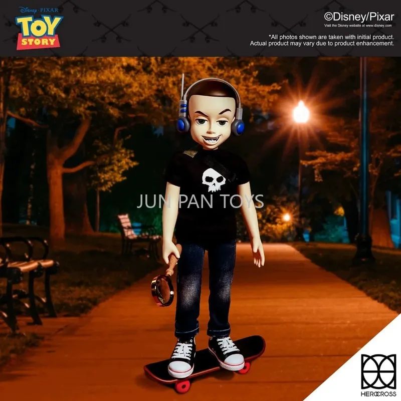 Original Herocross Disney Pixar Toy Story Sid Phillips 24 Inch Posable Boy Doll Large Collectible Figurines Kids Accompany Toys
