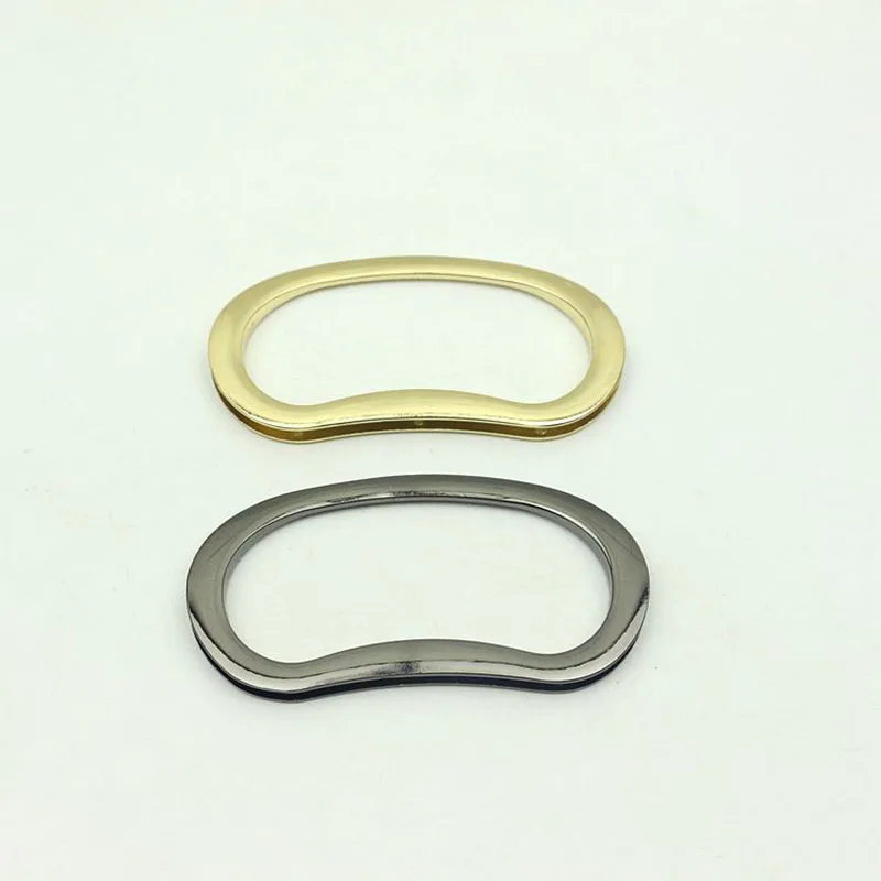 

10Pc Oval Rings With Screw Metal Bag Handles Bags Eyelet Frame Kiss Clasp Clutch Handbag Hardware Accessories DIY Leather Crafts