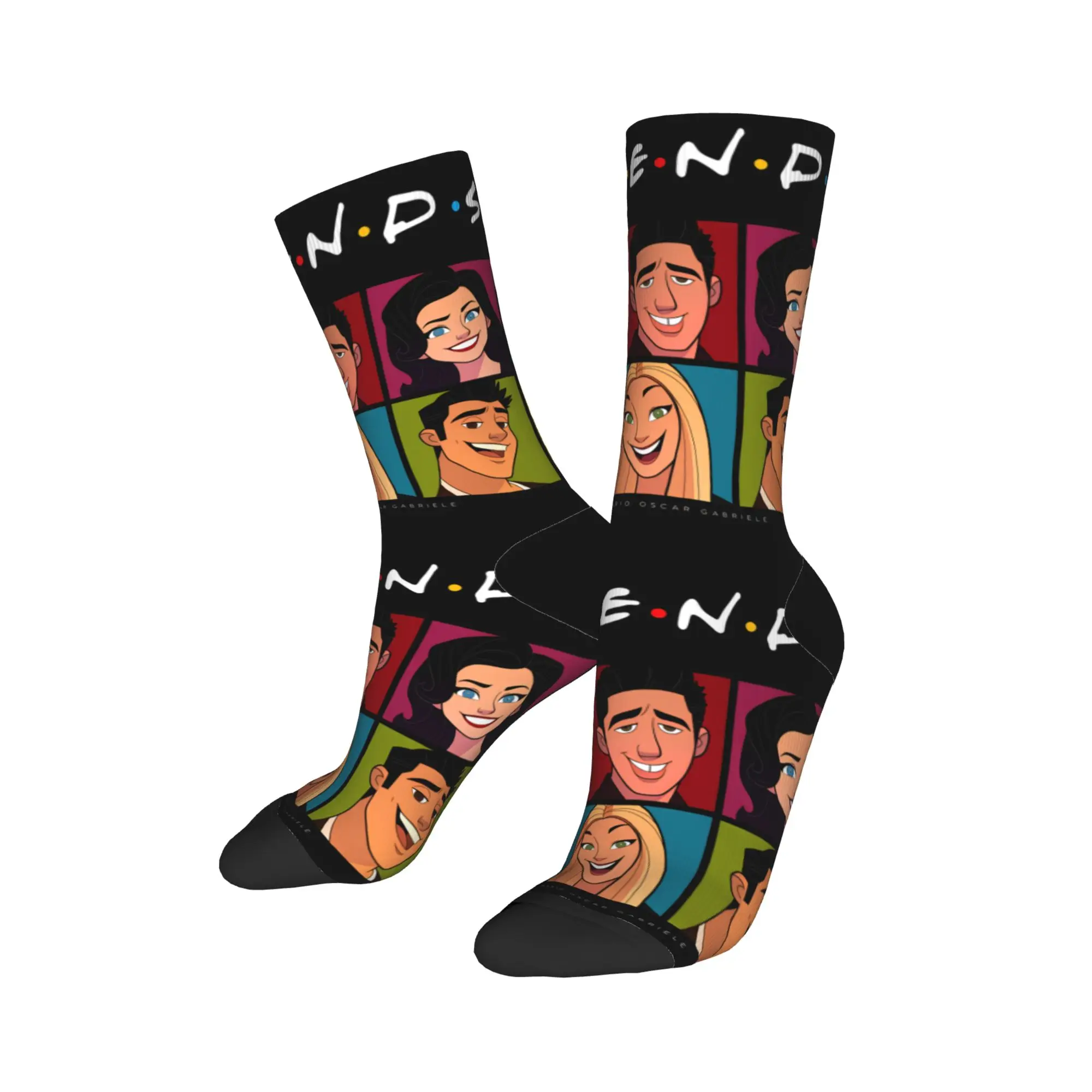 Friends TV Show Stockings  Graphic Funny Socks Autumn Non Skid Socks Women Men Running Sports Quality Socks