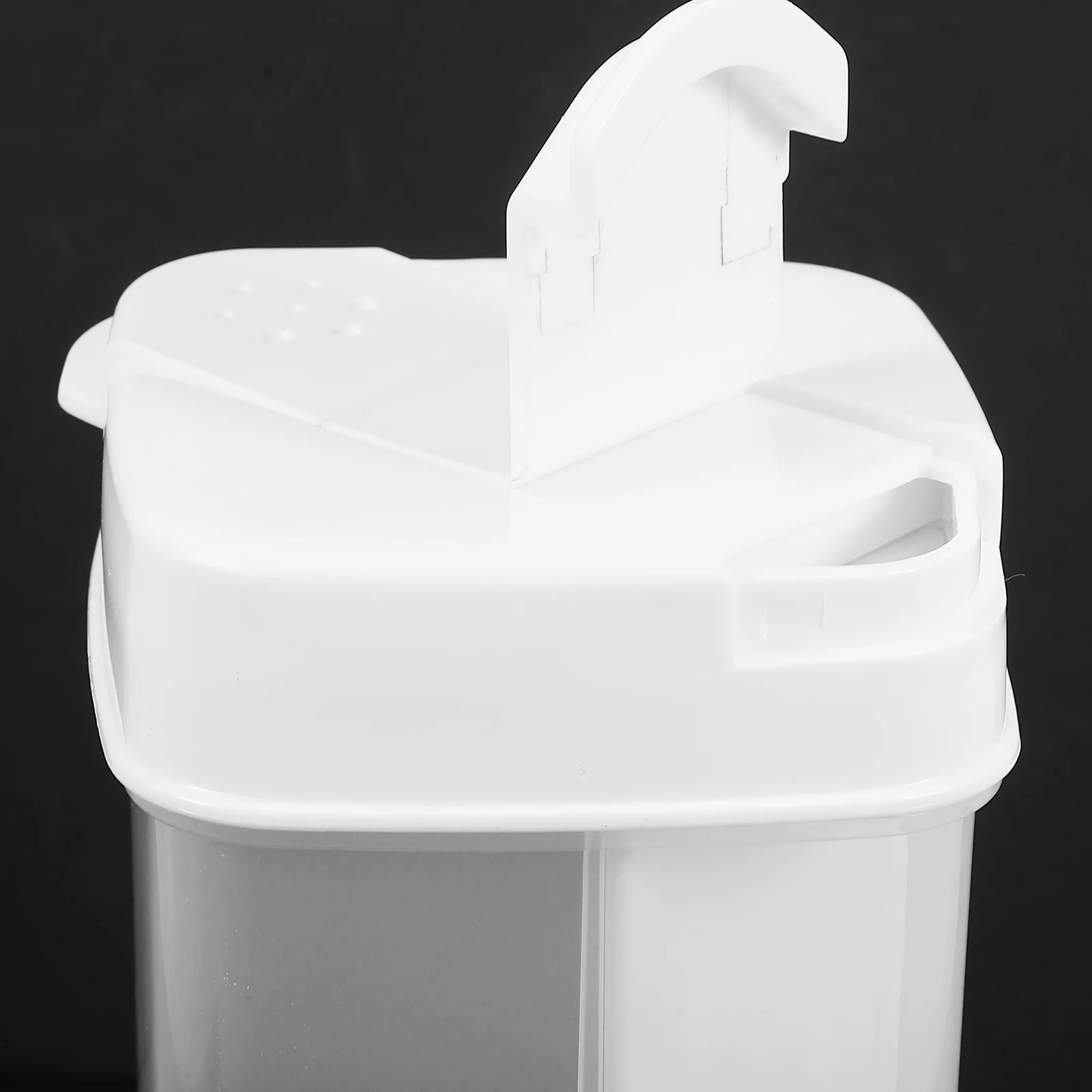 

4pcs Plastic Seasoning Containers Double Lid Removable Divider Salt Sugar Storage Jar Kitchen Organizer Household Spice Holder