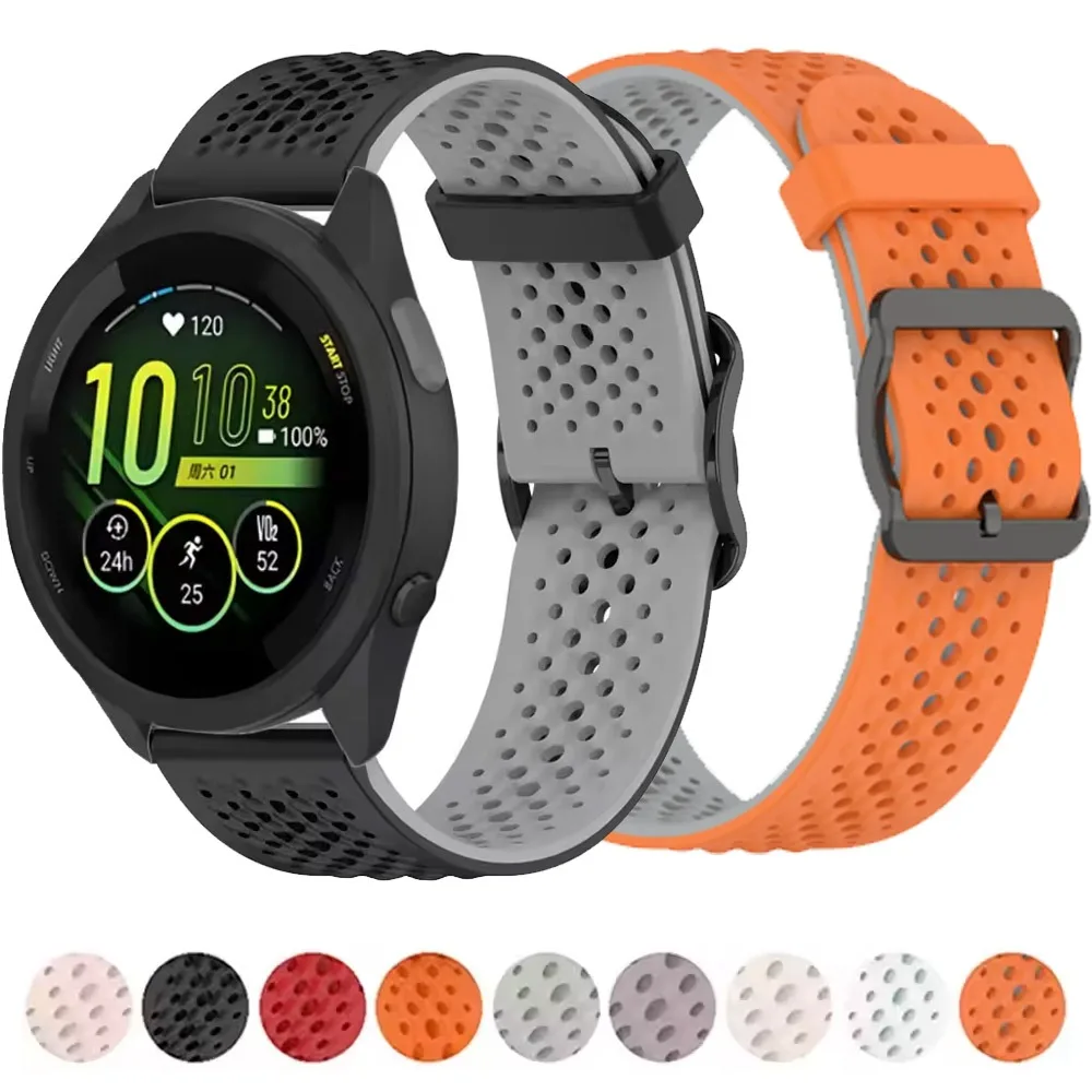 20 مللي متر 22 مللي متر سيليكون حزام ل Garmin Forerunner 970 570 965 165 265 255 55 Venu 3/2 Active 5 معصمه للغارمين Vivoactive 6 5