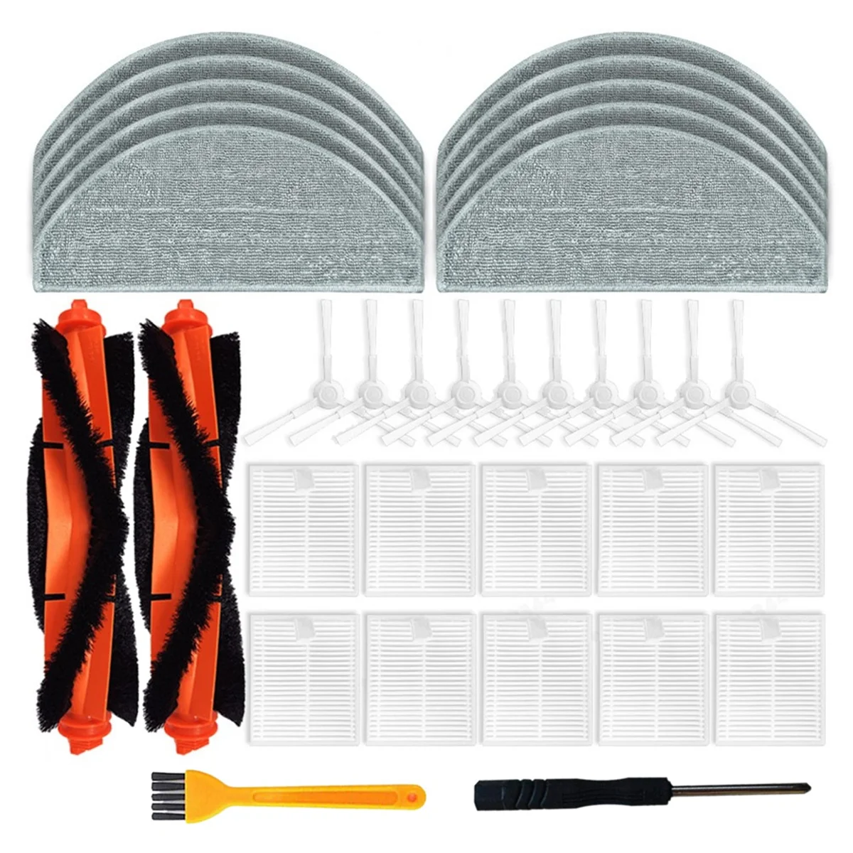 

For Robot Vacuum E10 E12 Replacement Spare Parts Accessories Main Side Brush Hepa Filter Mop Cloth