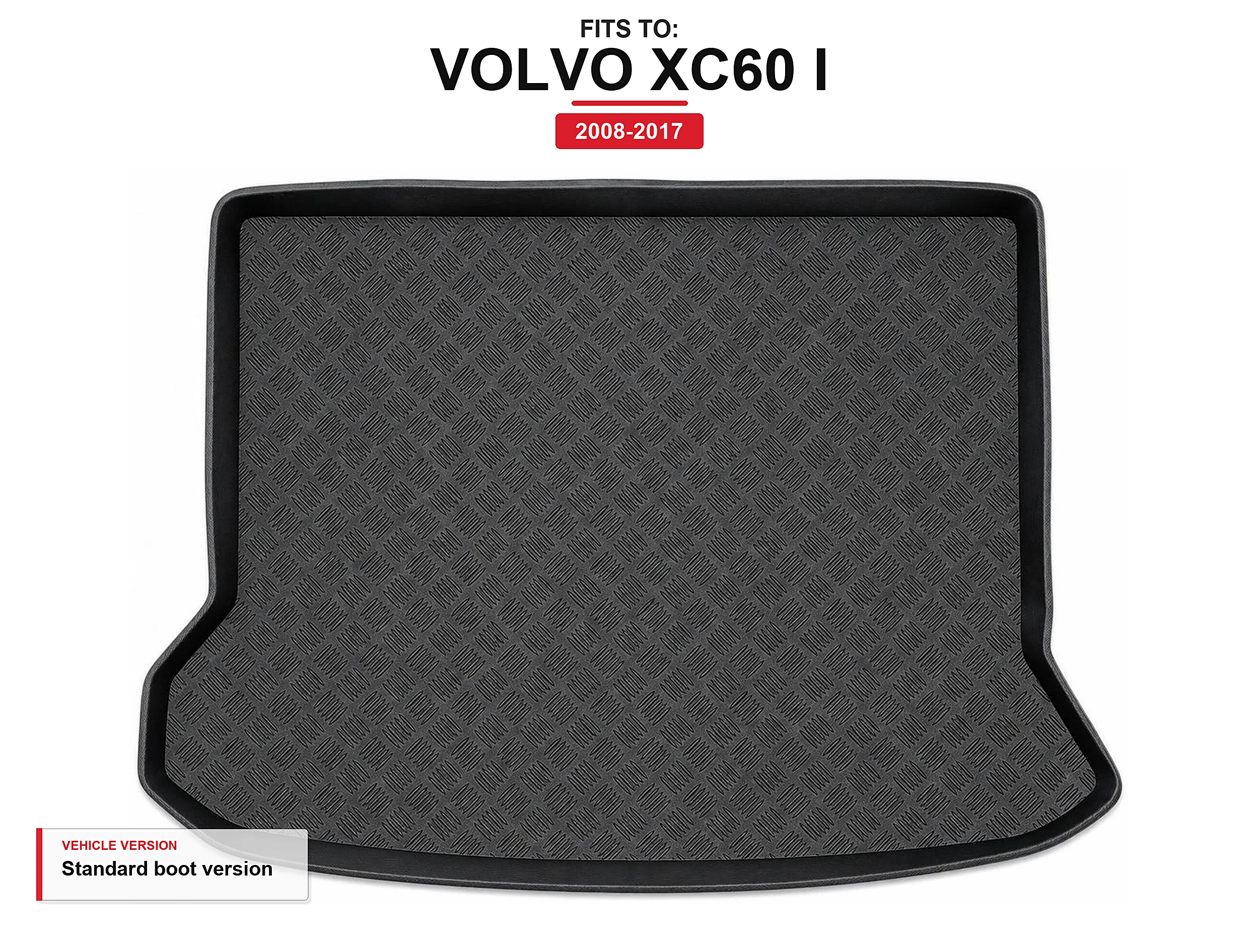 Kofferbakmat met rand voor: Volvo Xc60 I 2008-2017