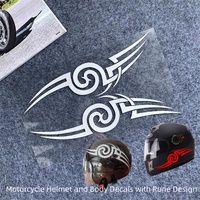 2PCS Reflective Waterproof Motorcycle Helmet Stickers, Anti-Scratch Vinyl Decals for Night Riding & Helmet Styling