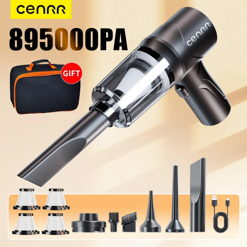 CENRR 895000PA Mini Car Vacuum Cleaner Strong Scution Powerful Wireless Car Cleaner HandHeld Portable Vacuum Cleaner for Car