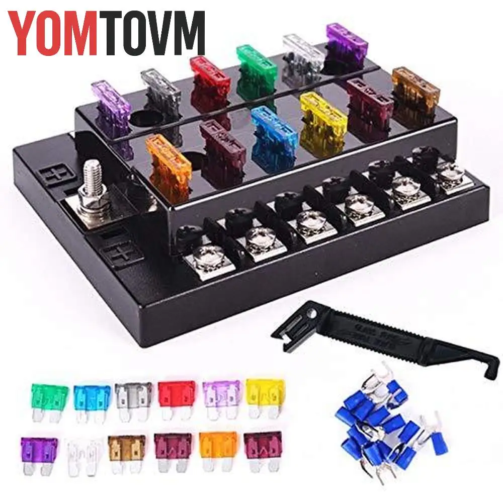 

Подходит для различных автомобилей и морских применений. Автомобильный блок предохранителей с крышкой.