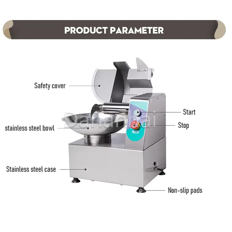 Best Quality Bowl Cut Meat Filling Making Machine Multi Functional Cabbage And Radish Chopper