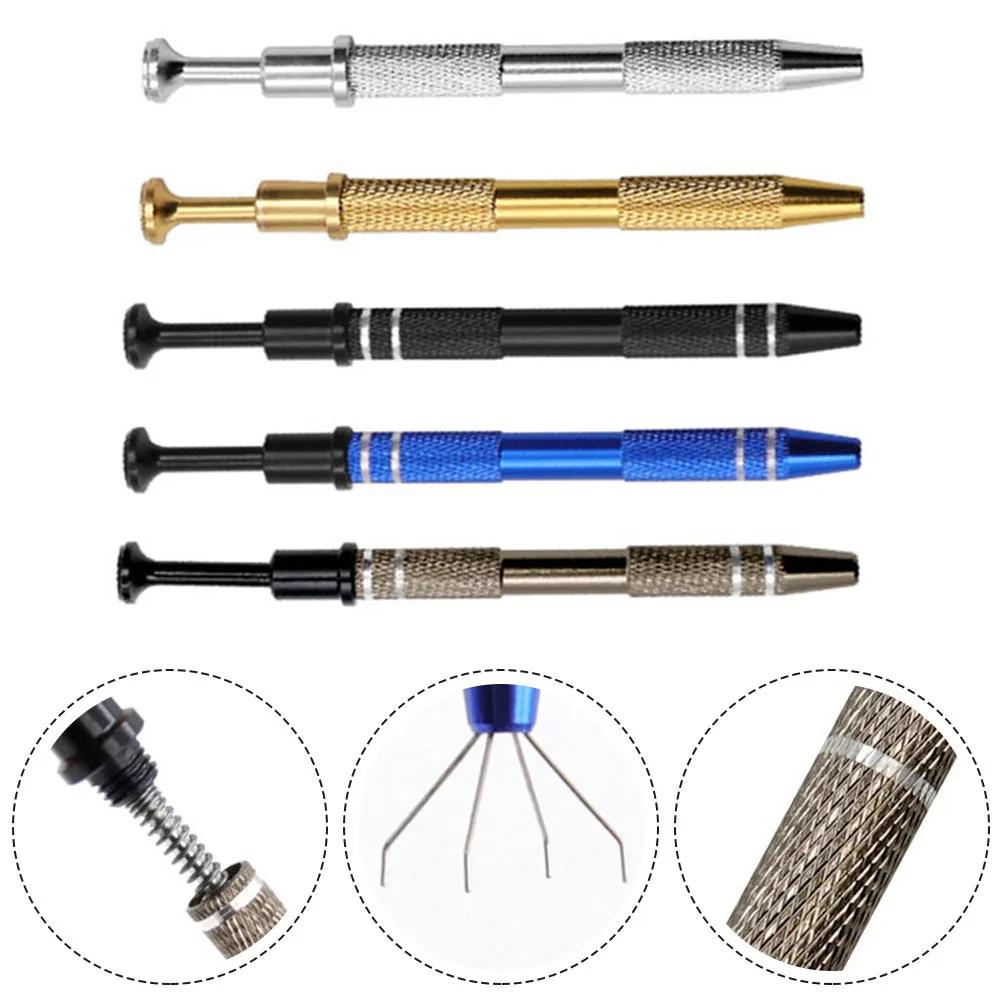 

IC Puller BGA Chip Four Claw Picker SMT Electronic Components Gemstone Clip Nail Sponge Gripper Pen Practical Little Tools New
